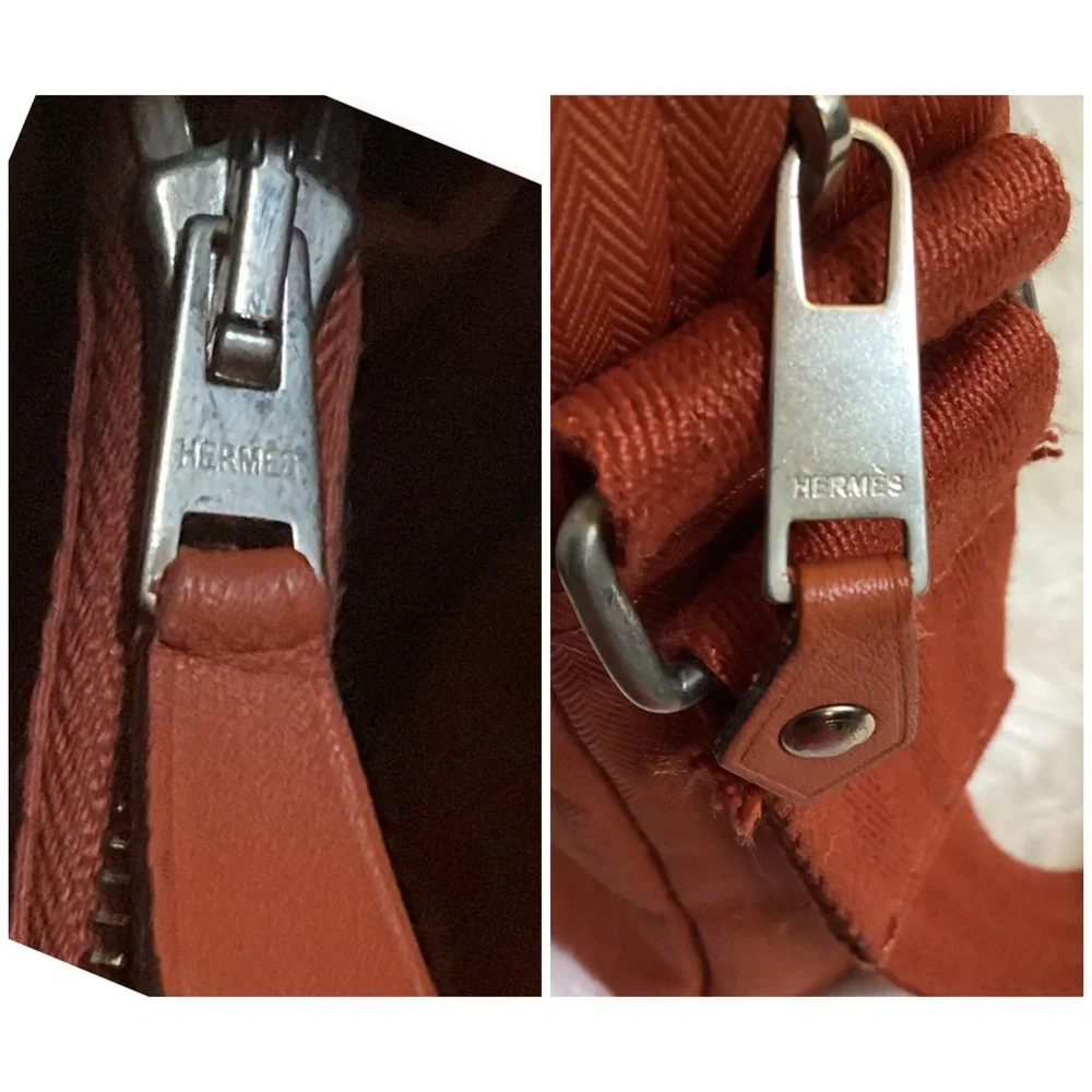 Hermes Acapulco Toile Chevron Shoulder Bag